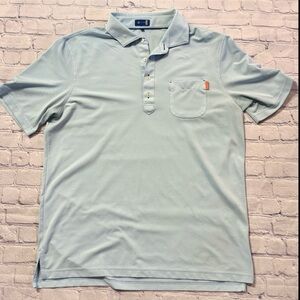 STITCH Golf Men’s Performance Light Blue Polo Shirt